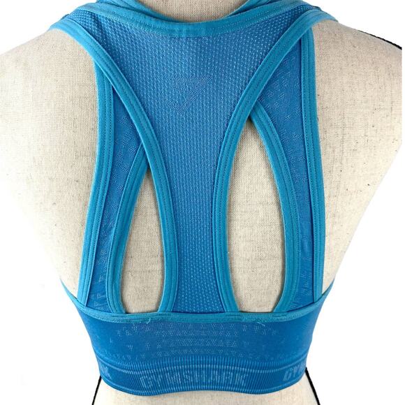 Gymshark Apex Seamless Sports Bra Light Blue Breathable Womens Sz Small Padded - Picture 9 of 14